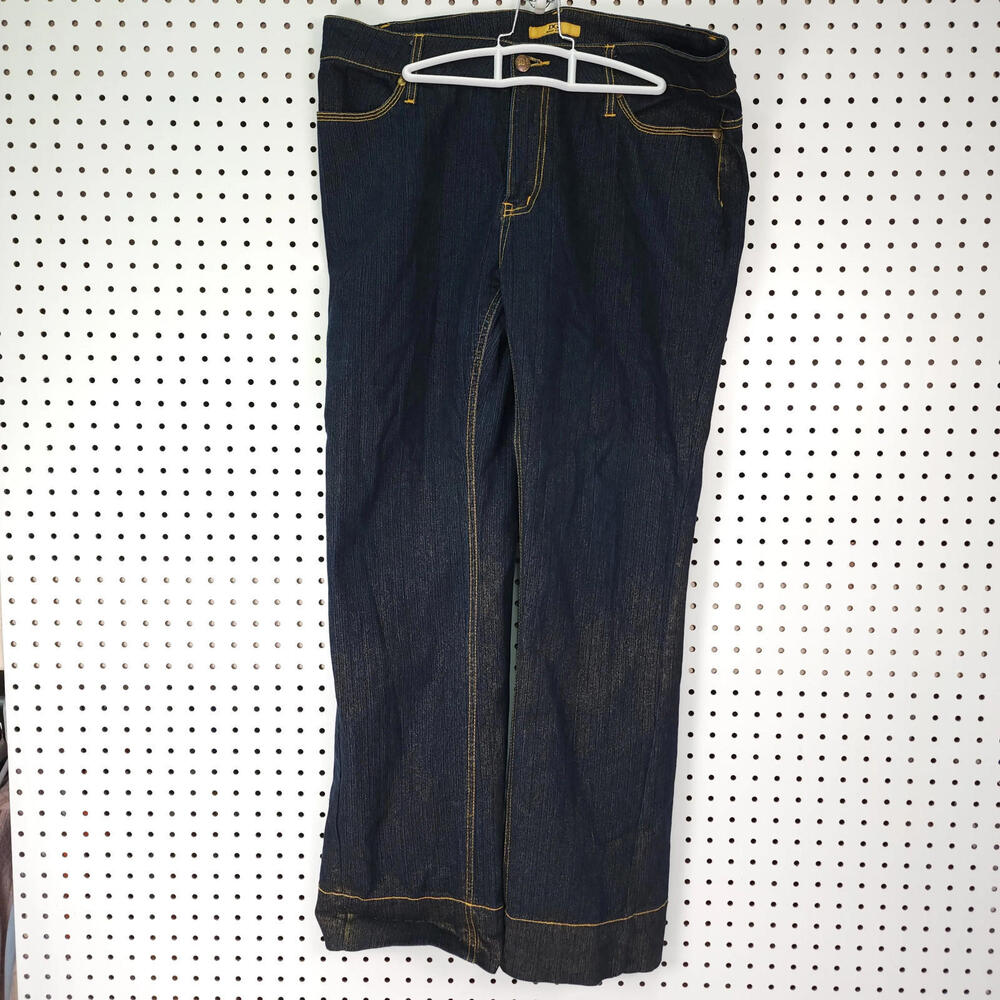 DG‎ Drama Gold Dark Wash Jeans Size 34x30 (Actual) Women's Boot Cut Style 650529